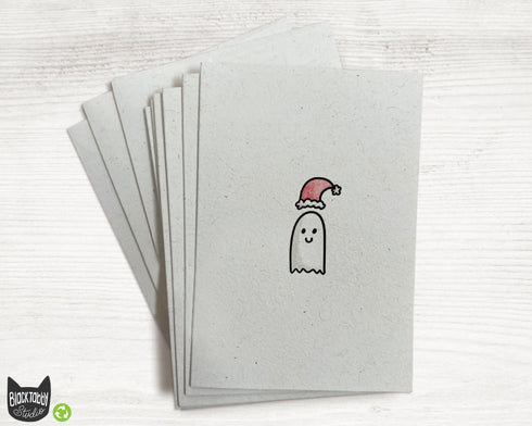 Scary Cute Ghost Santa - Note Cards with Envelopes