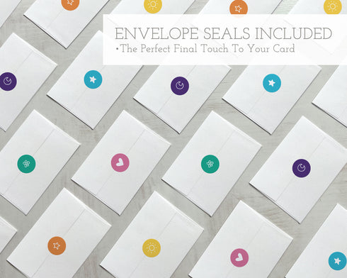 Bubble Buddies - 24 Thank You Cards & Envelopes with Seal Stickers