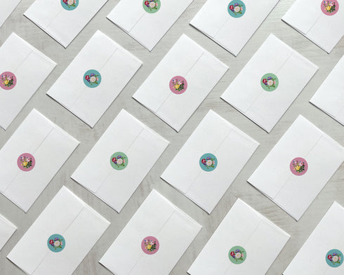 Vintage Floral Bouquets - 46 Sticker Seals