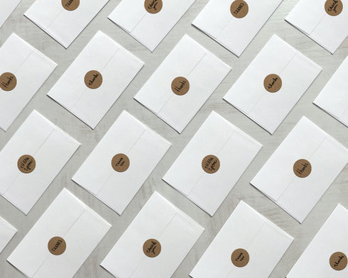 Kraft Thank You - 46 Sticker Seals