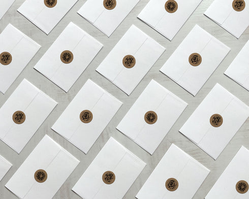 Kraft Flowers - 46 Sticker Seals