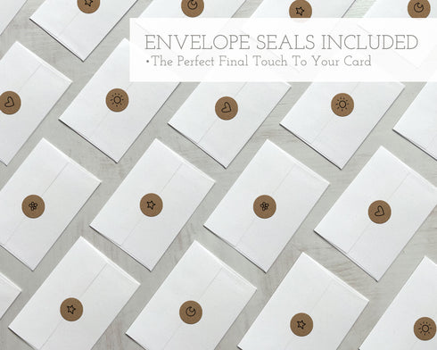 Geometric Seasonal Forest Collection - 24 Cards with Envelopes & Seal Stickers