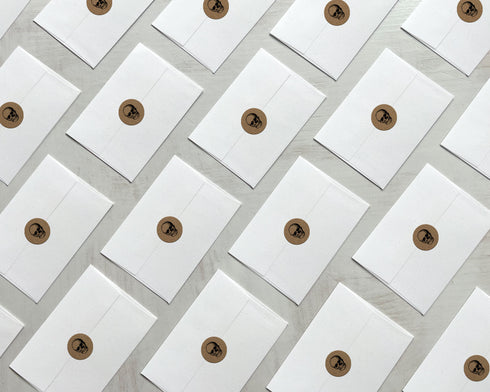 Kraft Black Skulls - 48 Sticker Seals