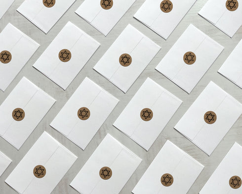 Kraft Hanukkah Star of David - 46 Sticker Seals