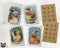 Watercolor Chicken Christmas Cards Set - 24 Note Cards with Envelopes & Kraft Seal Stickers