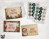 Old Fashioned Christmas Cards Set - 24 Holiday Cards & Envelopes with Seal Stickers