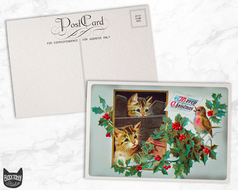 Vintage Christmas Animals - 24 Postcards