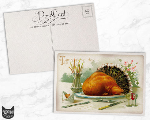 Vintage Thanksgiving Dinner - 24 Postcards