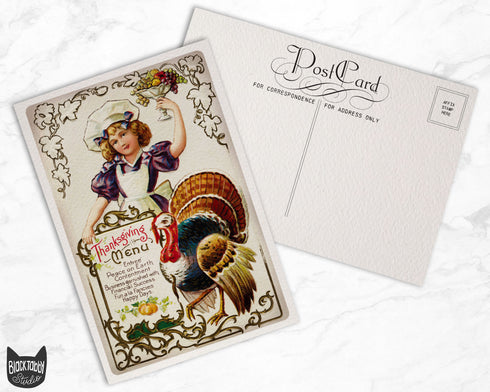 Vintage Thanksgiving Turkey - 24 Postcards