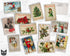 Retro Christmas Friends - 24 Postcards