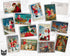 Retro Santa Christmas - 24 Postcards