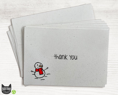 The Happy Snowman - Thank You Cards