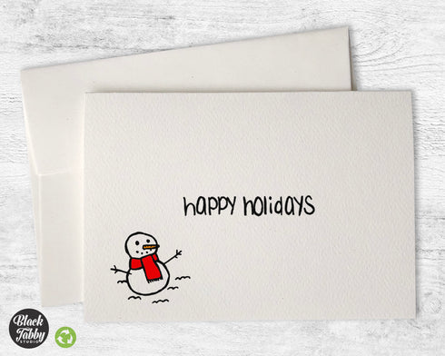 The Happy Snowman - Happy Holidays Cards