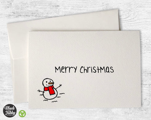 The Happy Snowman - Merry Christmas Cards