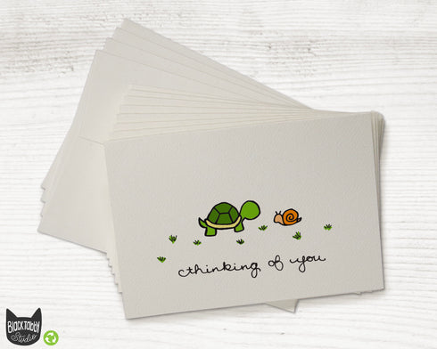 The Turtle & The Snail - Thinking of You Cards & Envelopes
