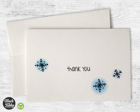 Dazzling Snowflakes - Thank You Cards