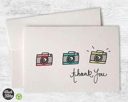Retro Cameras - Thank You Cards
