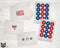 Patriotic American Collection - 24 Blank Note Cards & Envelopes with Seal Stickers