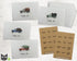 4 Seasons Farm Trucks - 24 Thank You Cards & Envelopes with Seal Stickers