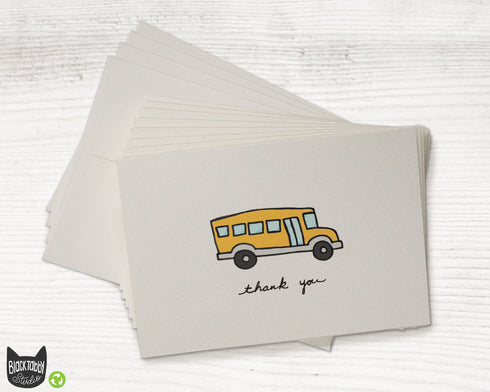 School Bus - Thank You Cards