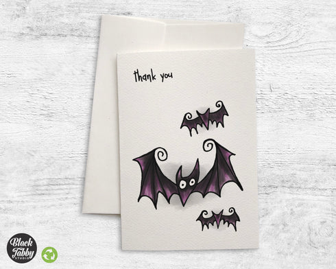 Spooky Bats - Thank You Cards