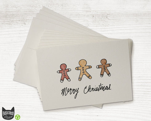 Gingerbread People - Merry Christmas Cards