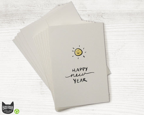 Sunny New Year - Set of New Year Greeting Cards
