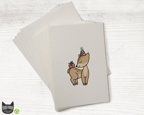 Party Deer - Birthday Cards