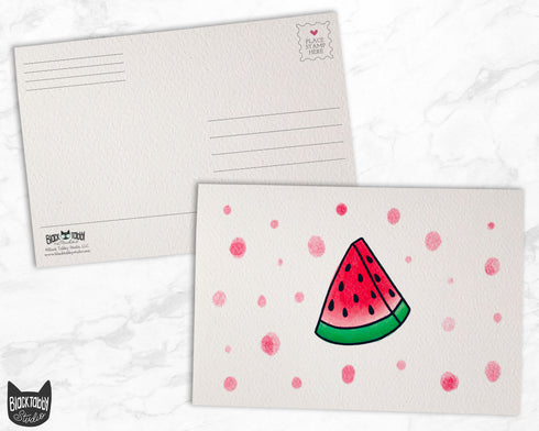 Delicious Red Watermelons - 46 Postcards