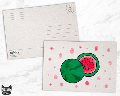 Delicious Red Watermelons - 46 Postcards