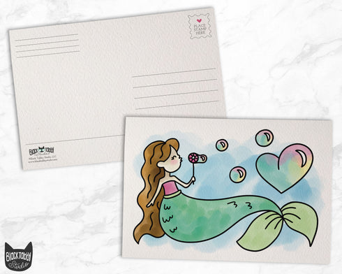Bubbly Mermaid - 46 Postcards
