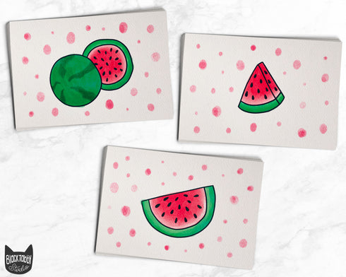 Delicious Red Watermelons - 46 Postcards