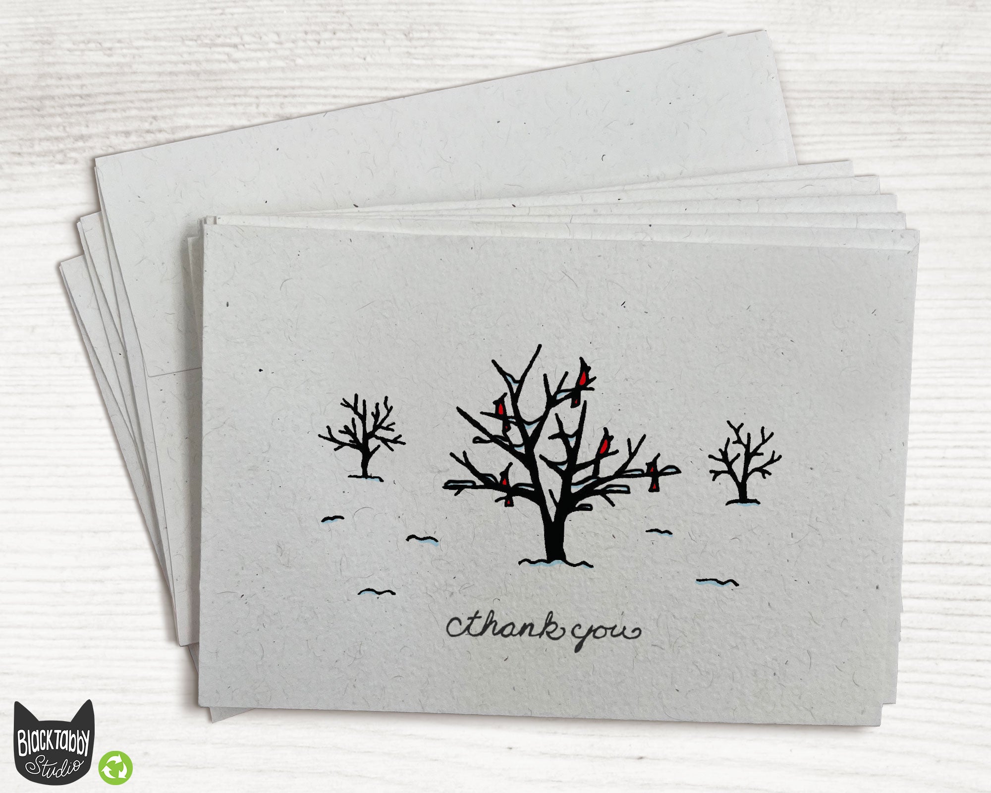 Weihnachtskarten Set – 24 Karten Mit Umschlägen, 100% Recycelt, 12,4x17,1 Cm